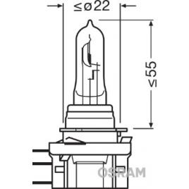 Bec camion 24v h15 20/60 w original osram