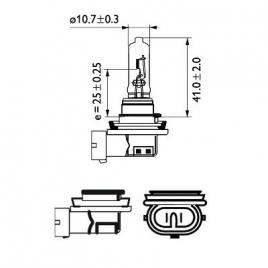 Bec far h9 pgj19-5 65w 12v vision philips