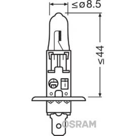 Set 2 becuri 12v h1 55 w night breaker silver +100% osram