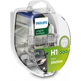 Set 2 becuri far h1 55w 12v long life ecovision philips