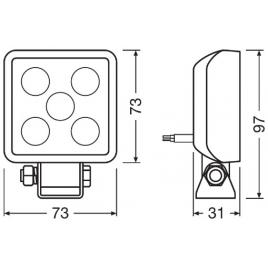 Set 2 proiectoare led 6000k 550 lm - ledriving cube vx70-wd osram