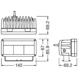 Proiector led 6000k 2000 lm - ledriving lightbar mx140-wd osram