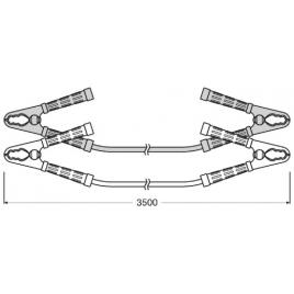 Cablu pornire osram 700a 3.5m 25mm2