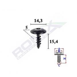 Surub fixare pentru audivw skoda  5x15.4mm set 10 buc