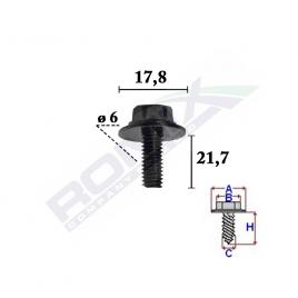 Surub fixare pentru mazda  6x21.7mm set 10 buc