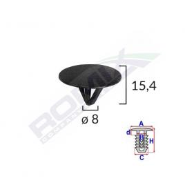 Clips fixare protectie motor pentru hyundai kia 8x15.4mm negru set 10 buc