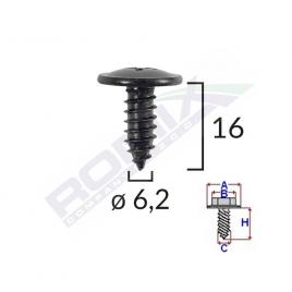Surub fixare elemente exterior pentru toyota kia hyundai 6.2x16mm set 10 buc