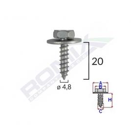 Surub fixare elemente motor pentru toyota 4.8x20mm set 10 buc