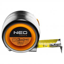 Ruleta magnetica compacta cu autoblocare 3m/19mm neo tools 67-213