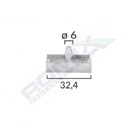 Clips praguri bmw 6x24mm - gri set 10 buc
