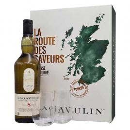 Lagavulin 8 ani + 2  pahare, whisky 0.7l