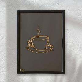 Tablou ceasca de cafea, 18×24 cm