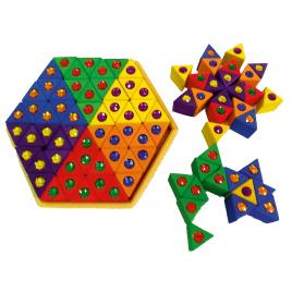 Set junior 54 triunghiuri colorate din lemn