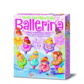 Atelier creativ modeleaza si picteaza - balerina cu sclipici