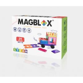 Set magnetic magblox - 24 piese magnetice accesorii pentru constructie