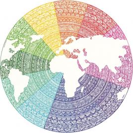 Puzzle cerc mandala ravensburger 500 piese
