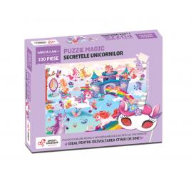 Puzzle magic - secretele unicornilor 100 piese
