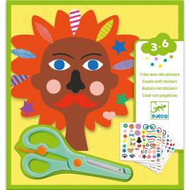 Set creativ cu autocolante djeco - la coafor