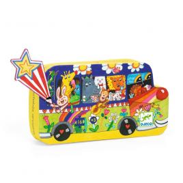 Puzzle djeco 16 piese - autobuzul copilariei