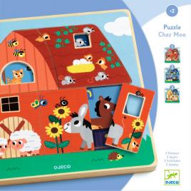 Puzzle straturi djeco - animale de la ferma