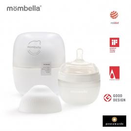 Biberon anticolici mombella breast-like 120 ml, tetina s flux lent, 100% silicon, ivory