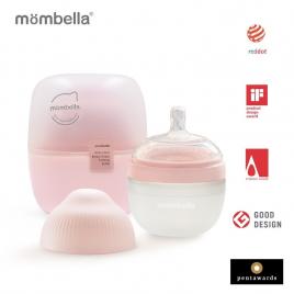 Biberon anticolici mombella breast-like 120 ml, tetina s flux lent, 100% silicon, old roze