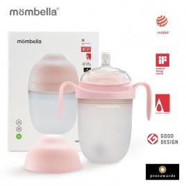 Biberon anticolici mombella breast-like 300 ml, tetina 360° xl flux consistent, 100% silicon, old roze