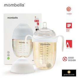 Biberon anticolici mombella breast-like 300 ml, tetina 360° xl flux consistent, ppsu, ivory