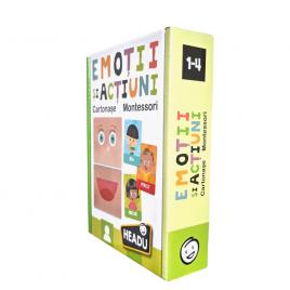 Joc headu montessori - carti emotii si actiuni in limba romana