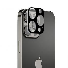 Folie sticla camera iphone 13 pro   13 pro max, lito metal camera glass, negru transparent