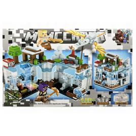 Set de constructie LB Plus, Lumea Minecraft cu lumini si parti mobile, 2 in 1, 327 piese