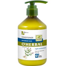 Balsam revigorant si purifiant pentru par gras, 500 ml, O'HERBAL