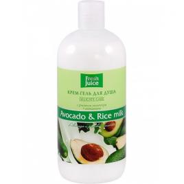 Gel de dus cremos cu extracte de avocado si orez , 500 ml, FRESH JUICE