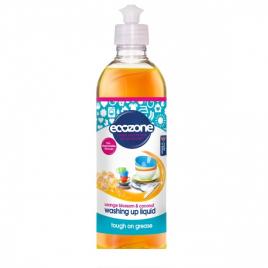 Solutie concentrata pt spalat vase, cu floare de portocal si nuca de cocos Ecozone 500 ml