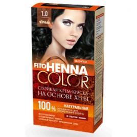 Vopsea de par permanenta fara amoniac Henna Color 1.0 Negru , FITO COSMETIC, 115 ml