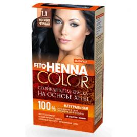 Vopsea de par permanenta fara amoniac Henna Color 1.1 Negru Albastrui , FITO COSMETIC, 115 ml