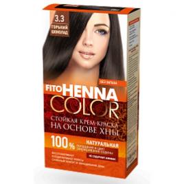 Vopsea de par permanenta fara amoniac Henna Color 3.3 Ciocolatiu Amarui, FITO COSMETIC, 115 ml