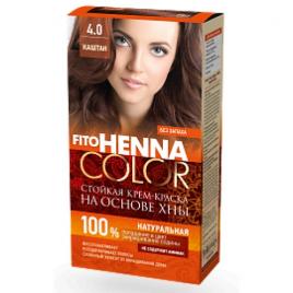 Vopsea de par permanenta fara amoniac Henna Color 4.0 CASTANIU  , FITO COSMETIC, 115 ml