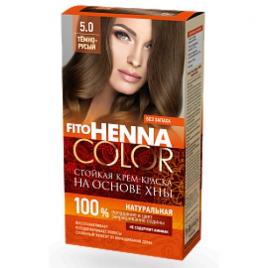 Vopsea de par permanenta fara amoniac Henna Color 5.0 Blond Inchis , FITO COSMETIC, 115 ml