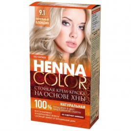 Vopsea de par permanenta fara amoniac Henna Color 9.1 Blond Cenusiu, FITO COSMETIC, 115 ml