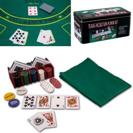 Set poker plastic + metal + textil