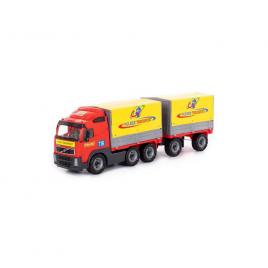 Camion cu remorca + prelata - volvo powertruck 77x19x25 cm wad