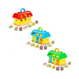 Casuta educativa + forme - my first farm 28x15x18cm polesie