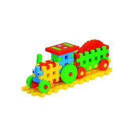 Cuburi constructii 38x103x15 cm tractor - tupiko