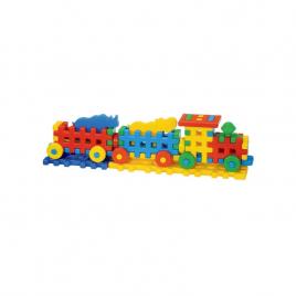 Cuburi constructii 56x103x15 cm locomotiva - tupiko