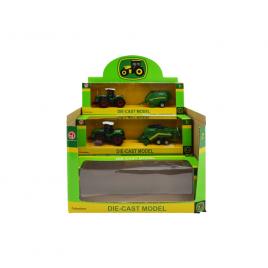 Tractor de metal cu utilaj in cutie - set 6