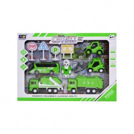 Play set salubrizare - masini + figurina + accesorii