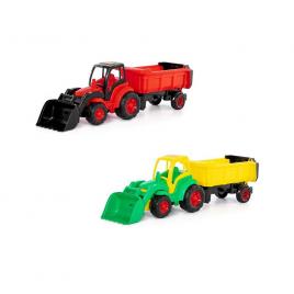 Tractor cu incarcator + remorca - champion 86x22x26 cm polesi