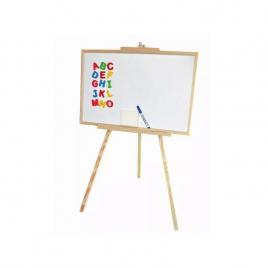 Whiteboard magnetic 3:1 rama lemn 60x98x6 cm - tupiko