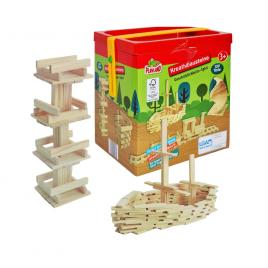 Joc constructii din lemn 120 piese/cutie